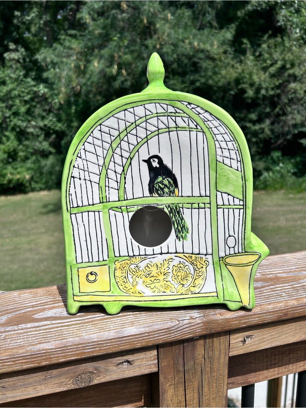 Molly Hatch Anthropologie Rare Ceramic Birdhouse